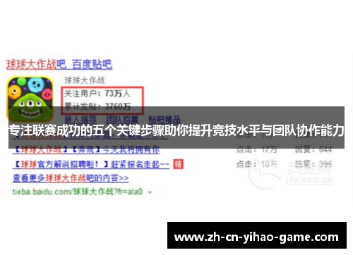 专注联赛成功的五个关键步骤助你提升竞技水平与团队协作能力