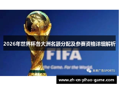 2026年世界杯各大洲名额分配及参赛资格详细解析